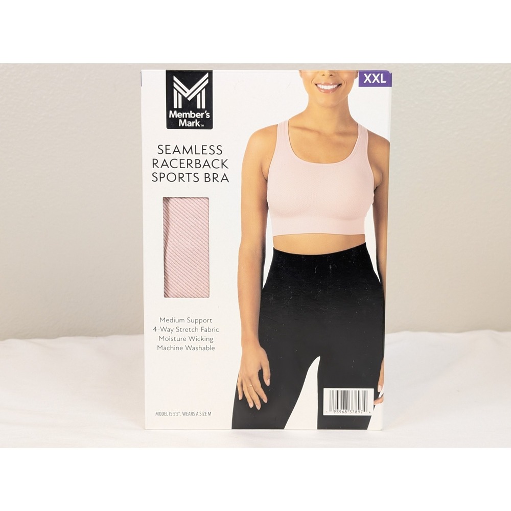 Member's Mark Seamless Racerback Sports Bra Women's XXL Pink Athletic Yoga